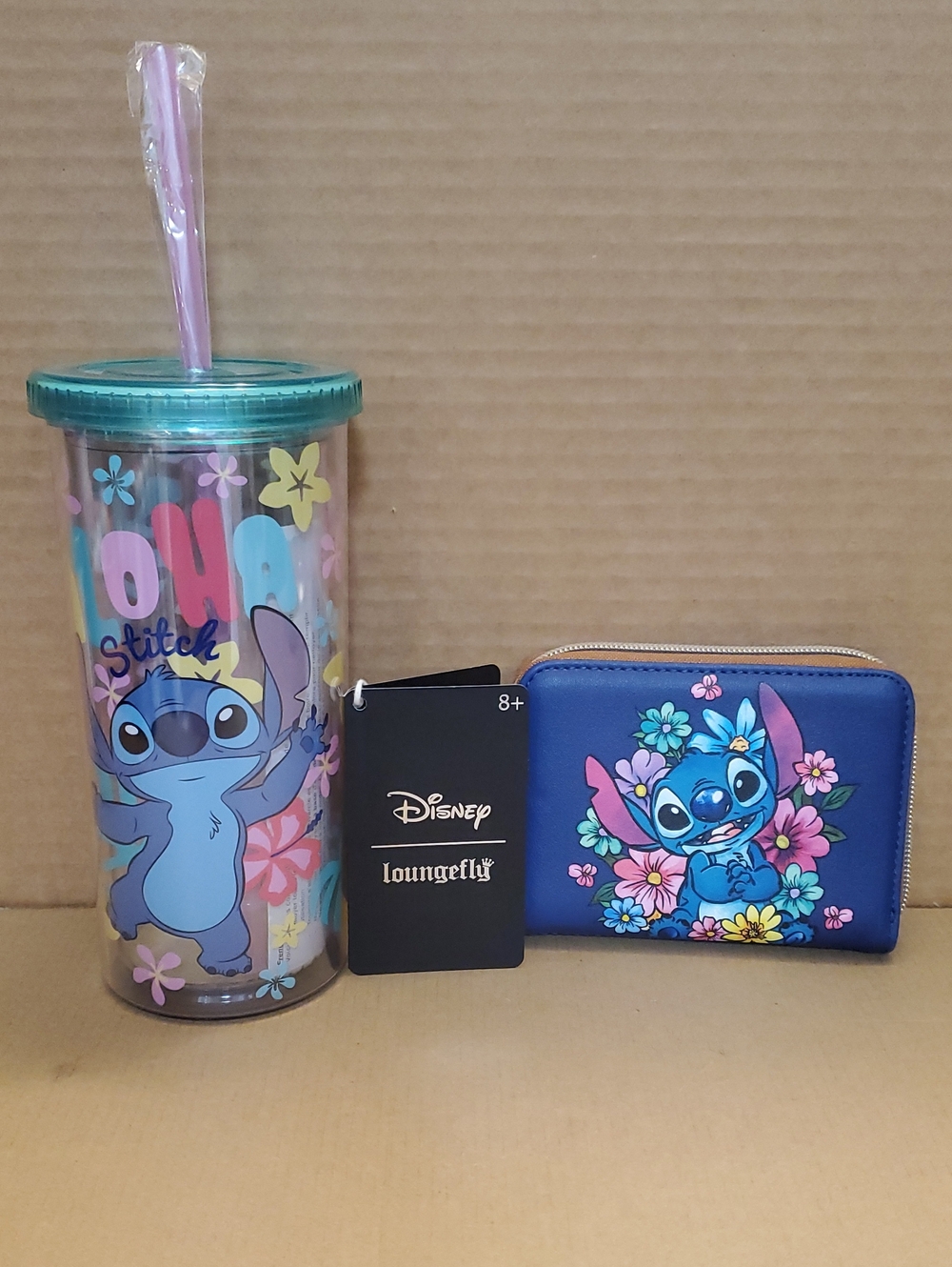Loungefly Lilo & Stitch Floral Wallet and Tumbler Set